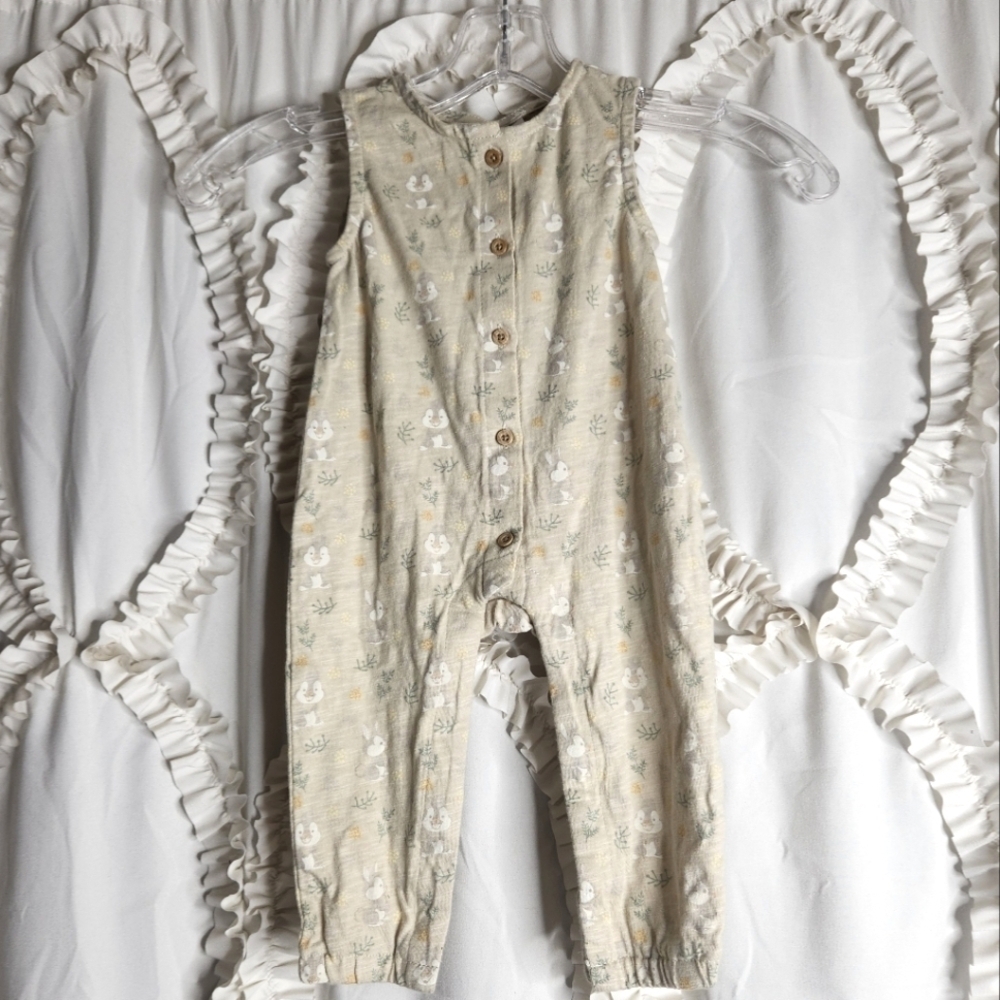 Thumper Baby Bunny Pj Nature Theme Button Onesie 9-12 Months